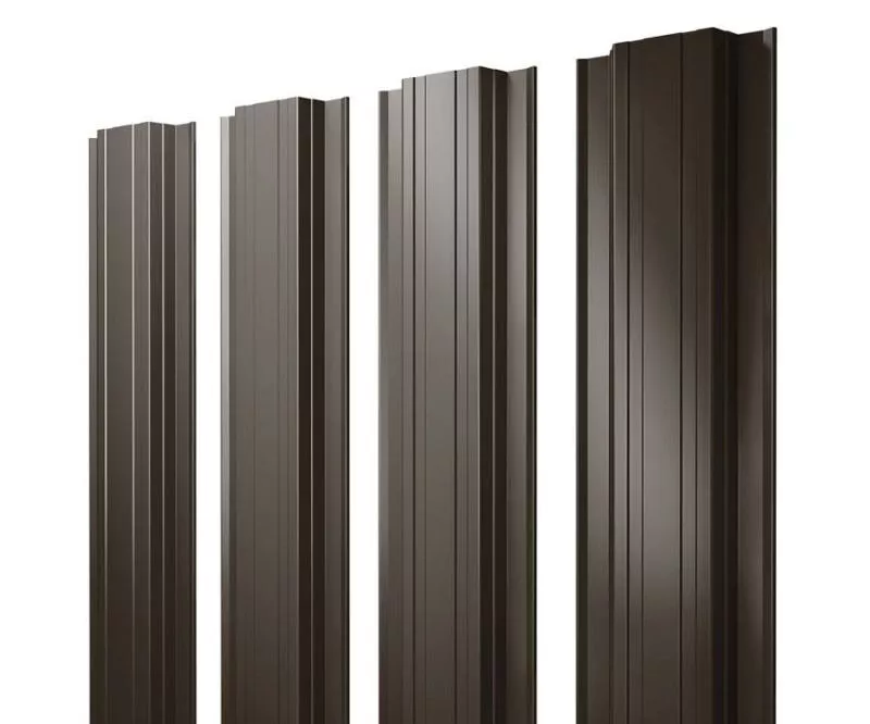 Штакетник Прямоугольный с прямым резом 0,5 Satin Matt TX RR 32 темно-коричневый купить в екатеринбурге