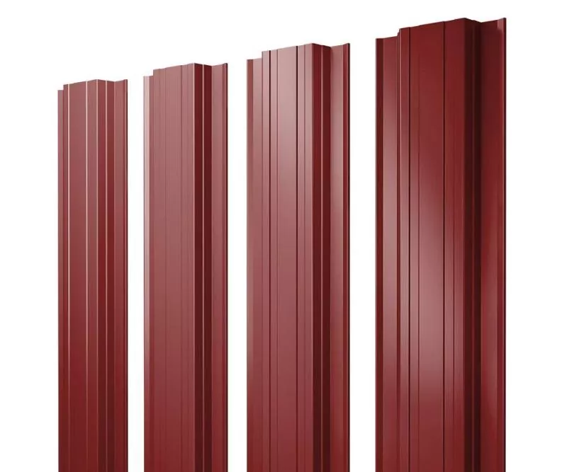 Штакетник Прямоугольный с прямым резом 0,5 Satin RAL 3011 коричнево-красный купить в екатеринбурге