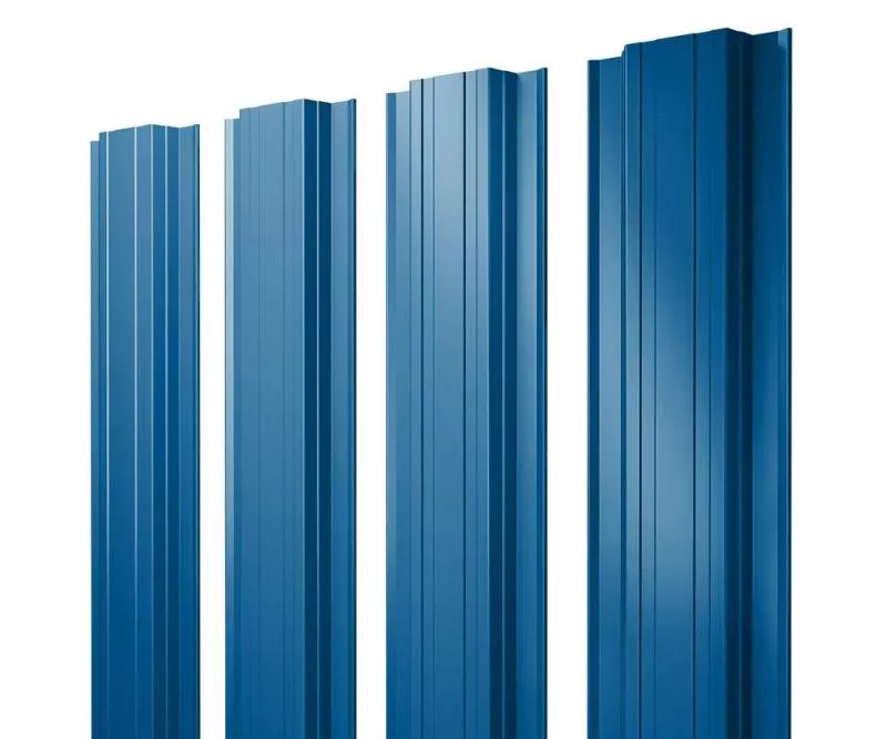 Штакетник Прямоугольный с прямым резом 0,5 Satin RAL 5005 сигнальный синий купить в екатеринбурге