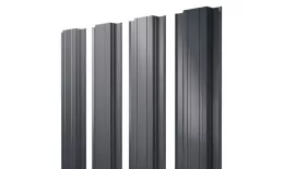 Штакетник Прямоугольный с прямым резом 0,5 Satin RAL 7024 мокрый асфальт. Цена: 129 руб. Артикул: 38980