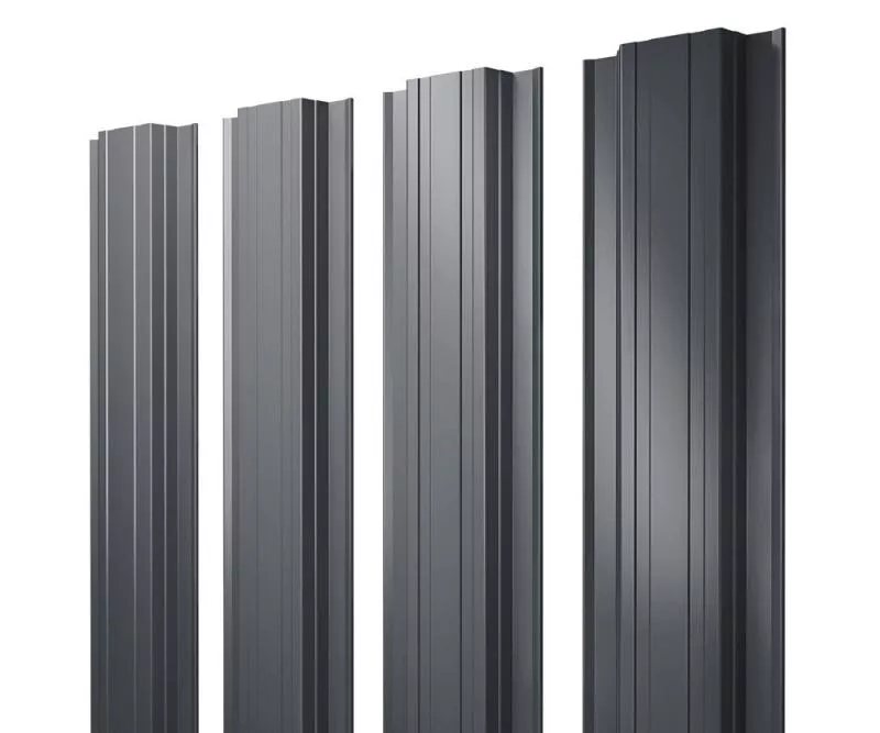 Штакетник Прямоугольный с прямым резом 0,5 Satin RAL 7024 мокрый асфальт купить в екатеринбурге