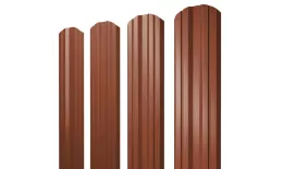 Штакетник Twin фигурный 0,45 Drap TX RAL 8004 терракота. Цена: 115 руб. Артикул: 38087