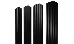 Штакетник Twin фигурный 0,45 PE-Double RAL 9005 черный. Цена: 102 руб. Артикул: 38101