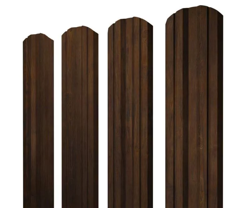 Штакетник Twin фигурный 0,45 Print Elite Chestnut Wood купить в екатеринбурге