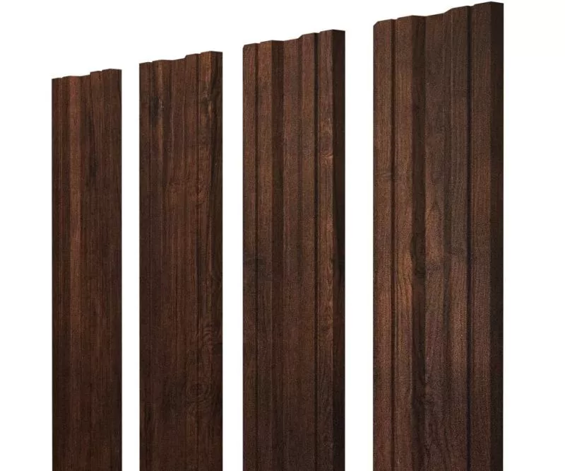 Штакетник Twin с прямым резом 0,45 Print-Double Premium Cherry Wood Dark F купить в екатеринбурге
