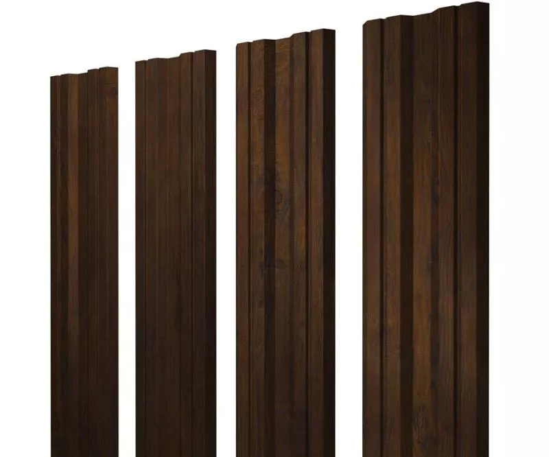 Штакетник Twin с прямым резом 0,45 Print Elite Chestnut Wood купить в екатеринбурге