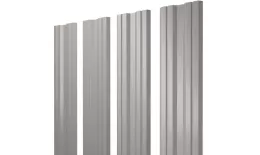 Штакетник Twin с прямым резом 0,5 GreenCoat Pural BT, matt RR 21 светло-серый (RAL 7040 серое окно). Артикул: 39262