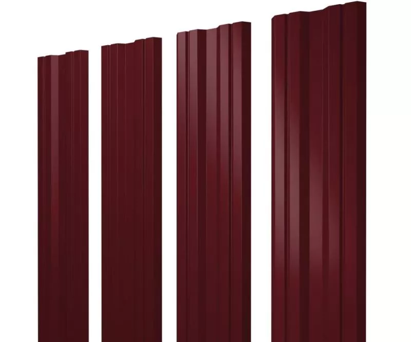 Штакетник Twin с прямым резом 0,5 Satin Matt TX RAL 3005 красное вино купить в екатеринбурге