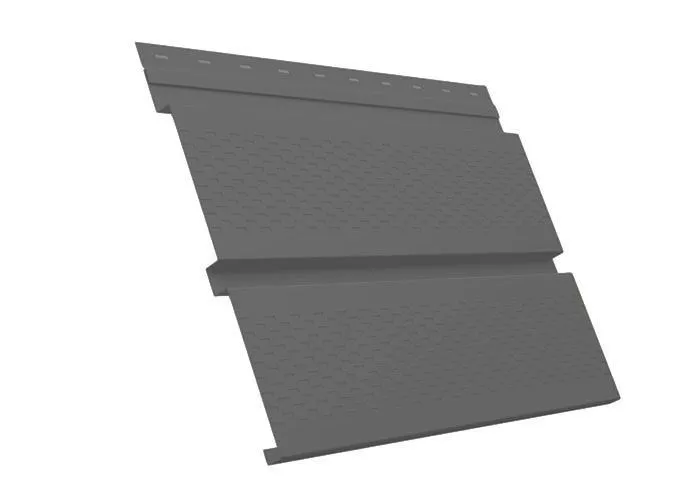 Софит металл с перфорацией GL Квадро брус GreenCoat Pural Matt BT 0,5 мм RR 21 светло-серый купить в екатеринбурге