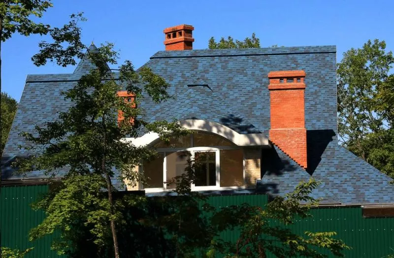Гибкая черепица Tegola Nordland Альпин синий с отливом купить в екатеринбурге
