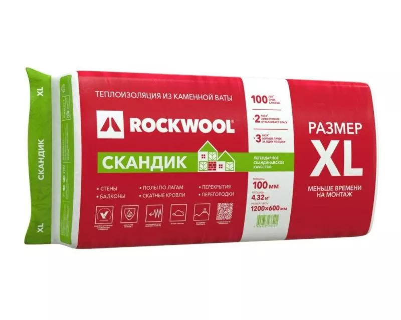 Утеплитель Роквул Лайт Баттс Скандик 100XL купить в екатеринбурге