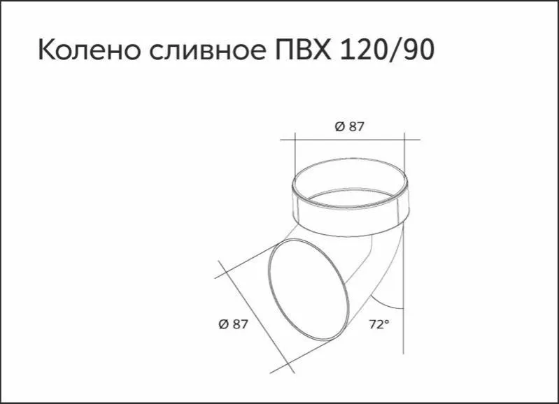 Колено сливное  ПВХ  Grand Line Стандарт Шоколадный купить в екатеринбурге
