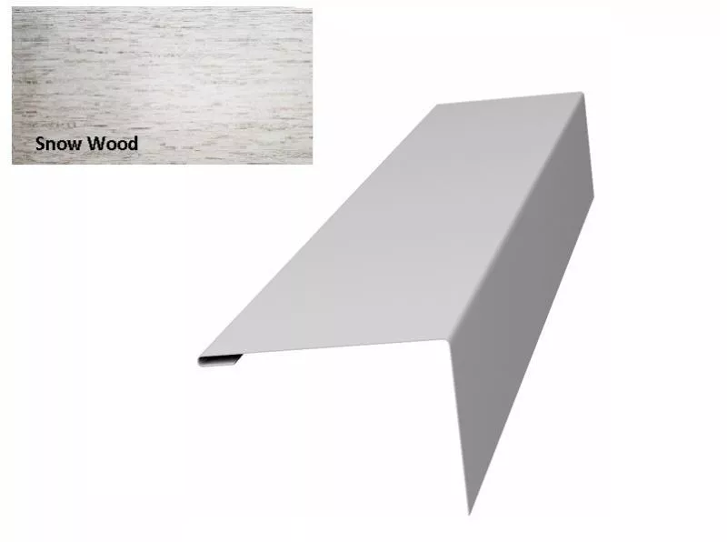 Нащельник (для калиток и ворот) 25х35 жалюзи Milan, Tokyo 0,45 Print Elite Snow wood (L1,68) GL купить в екатеринбурге