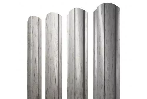 Штакетник Grand Line Slim Полукруглый фигурный 0,45 Print Elite Snow Wood Снежное дерево купить в екатеринбурге