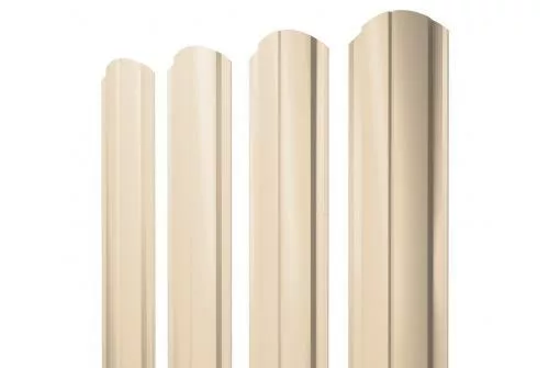 Штакетник Grand Line Slim Полукруглый фигурный 0,5 Satin RAL 1015 Светлая слоновая кость купить в екатеринбурге