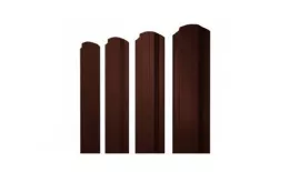 Штакетник Grand Line Прямоугольный фигурный 0,45 PE Double RR 32 темно-корчиневый. Цена: 127 руб. Артикул: Prymoyg_fig_ GL42