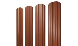 Штакетник Grand Line Twin фигурный 0,45 Drap RAL 8004 Терракота. Цена: 115 руб. Артикул: Twin_233