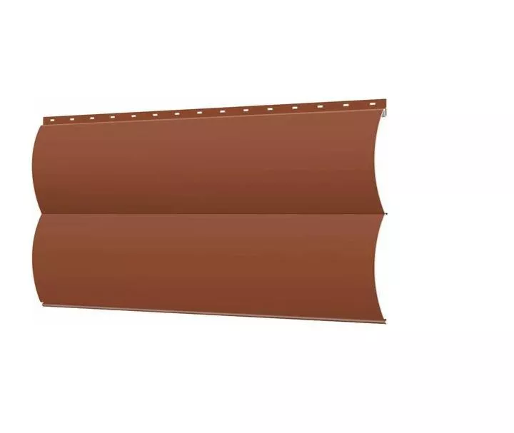 Сайдинг Блок-хаус 0,390 0,5 Satin Matt TX RAL 8004 терракота купить в екатеринбурге