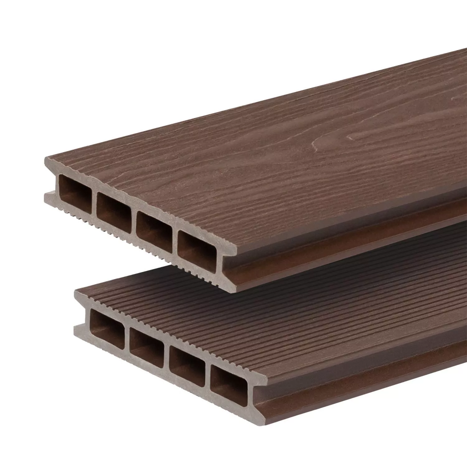 Террасная доска GRINDERDECO, ДПК, орех, 3D тиснение  дуб , 150х25х3000мм купить в екатеринбурге