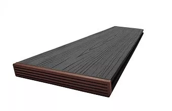 Террасная доска Slim 3D с тиснением под дерево антрацит купить в екатеринбурге