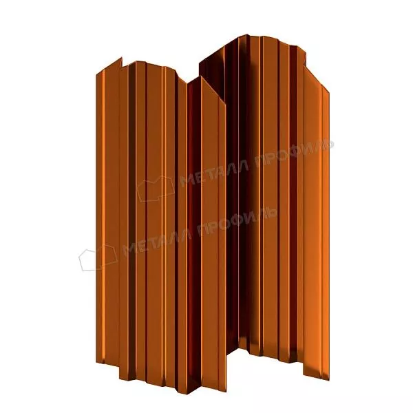 Штакетник металлический МЕТАЛЛ ПРОФИЛЬ TRAPEZE-O 16,5х118 (AGNETA-03-Copper\Copper-0.5) купить в екатеринбурге