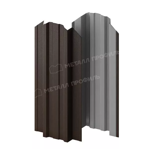 Штакетник металлический МЕТАЛЛ ПРОФИЛЬ TRAPEZE-O 16,5х118 (VALORI-20-DarkBrown-0.5) купить в екатеринбурге