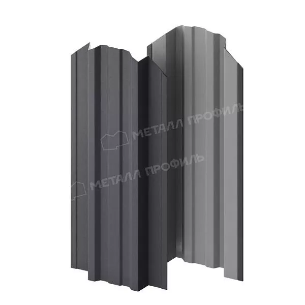Штакетник металлический МЕТАЛЛ ПРОФИЛЬ TRAPEZE-O 16,5х118 (VALORI-20-Grey-0.5) купить в екатеринбурге