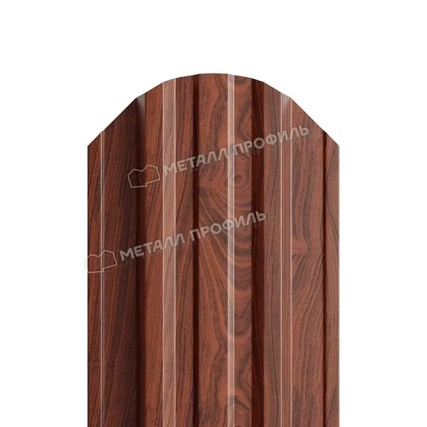 Штакетник металлический МЕТАЛЛ ПРОФИЛЬ TRAPEZE-O 16,5х118 (ECOSTEEL-01-МореныйДуб-0.5) купить в екатеринбурге