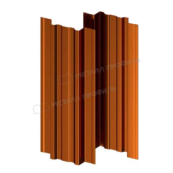 Штакетник металлический МЕТАЛЛ ПРОФИЛЬ TRAPEZE-T 16,5х118 (AGNETA-03-Copper\Copper-0.5) купить в екатеринбурге