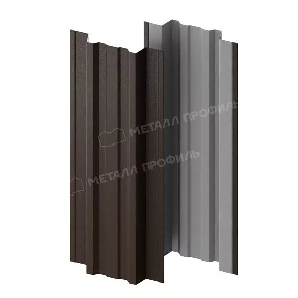 Штакетник металлический МЕТАЛЛ ПРОФИЛЬ TRAPEZE-T 16,5х118 (VALORI-20-DarkBrown-0.5) купить в екатеринбурге