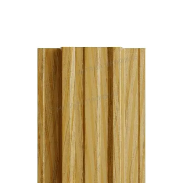 Штакетник металлический МЕТАЛЛ ПРОФИЛЬ TRAPEZE-T 16,5х118 (ECOSTEEL_ТД-01-ЗолотойДуб-0.5) купить в екатеринбурге