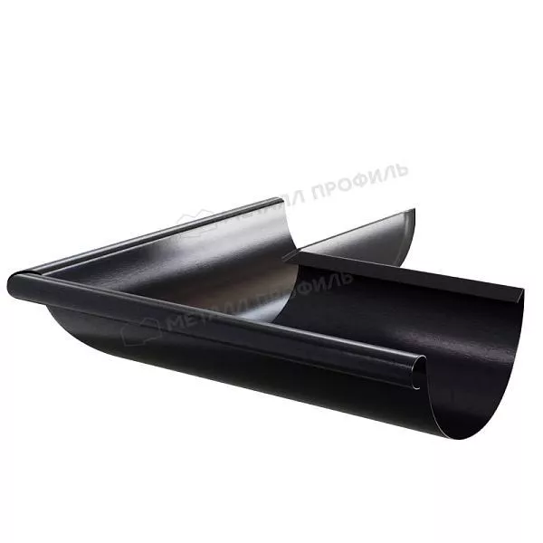 Угол желоба наружный МЕТАЛЛ ПРОФИЛЬ PURMAN BLACK EDITION D125 Ral 9005 купить в екатеринбурге