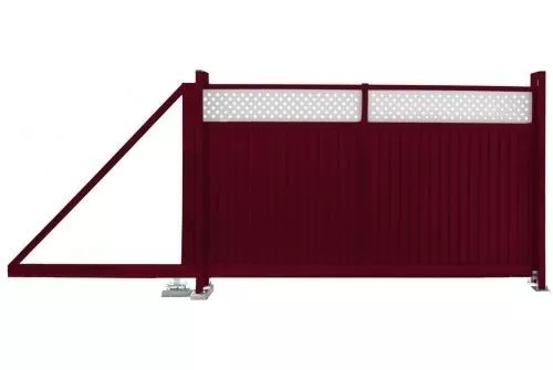 Ворота откатные Estet Plus 2,0х3,5 RAL 3005/1013 GL купить в екатеринбурге