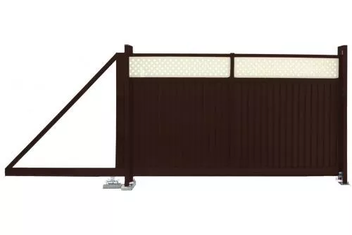 Ворота откатные Estet Plus 2,0х3,5 RAL 8017/9016 GL купить в екатеринбурге