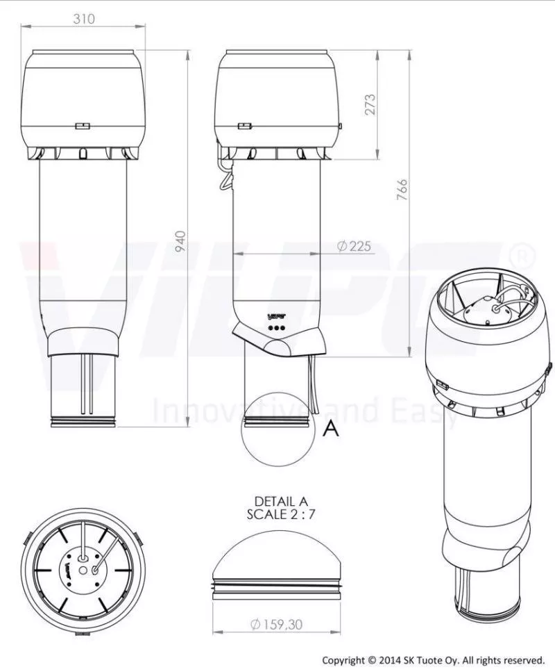 Вентилятор Eco220Р/160/700 черный купить в екатеринбурге