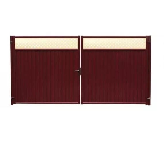 Ворота Estet Plus 2,0х3,6 прямоугольный фланец 230х230 RAL 3005/1014 GL купить в екатеринбурге