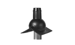 Выход канализации коньковый Krovent Pipe-cone черный. Артикул: 42978