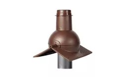 Выход канализации коньковый Krovent Pipe-cone коричневый. Артикул: 42966