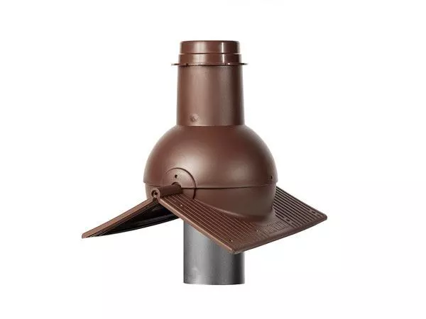 Выход канализации коньковый Krovent Pipe-cone коричневый купить в екатеринбурге