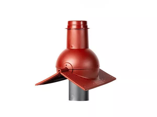 Выход канализации коньковый Krovent Pipe-cone красный купить в екатеринбурге