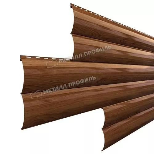 Сайдинг МЕТАЛЛ ПРОФИЛЬ Woodstock-Н-28х330 (ECOSTEEL-01-МореныйДуб-0.5) купить в екатеринбурге