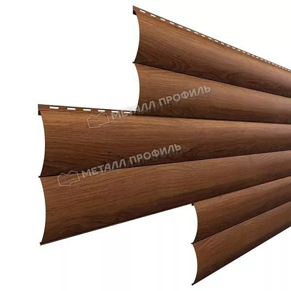 Сайдинг МЕТАЛЛ ПРОФИЛЬ Woodstock-Н-28х330 (ECOSTEEL_MA-01-МореныйДуб-0.5) купить в екатеринбурге