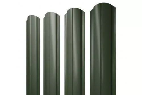 Штакетник Grand Line Slim Полукруглый фигурный 0,5 Velur RAL 6020 Хромовая зелень купить в екатеринбурге