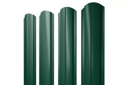Штакетник Grand Line Slim Полукруглый фигурный 0,4 PE Double RAL 6005 Зеленый мох купить в екатеринбурге