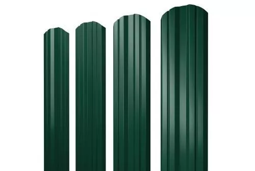 Штакетник Grand Line Twin фигурный 0,45 Drap RAL 6005 Зеленый мох купить в екатеринбурге
