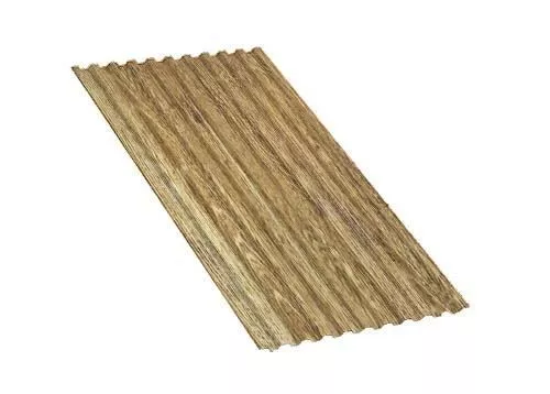 Профнастил С21 A ECOSTEEL текстурированный 0,5 мм Golden Wood Золотой Дуб купить в екатеринбурге
