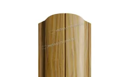Штакетник Металл Профиль ELLIPSE-O (Закругленный) ECOSTEEL Matt 0,5 мм Золотой Дуб. Артикул: MP_Sht_218