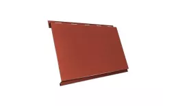 Металлический сайдинг Grand Line Вертикаль classic Satin Matt 0,5 мм RAL 8004 Терракота купить в екатеринбурге