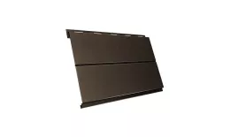 Металлический сайдинг Grand Line Вертикаль Line Satin Matt 0,5 мм RAL 8019 Темно-коричневый купить в екатеринбурге