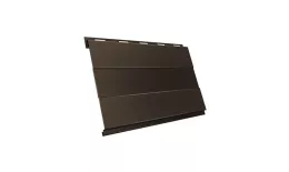 Металлический сайдинг Grand Line Вертикаль Prof Satin Matt 0,5 мм RAL 8019 Темно-коричневый купить в екатеринбурге